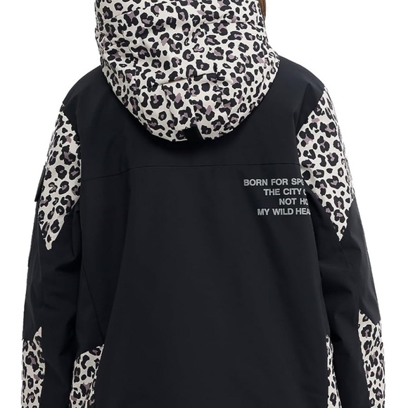 Women's Black and White Snow Jacket snowboard ski - Picture 2 of 4